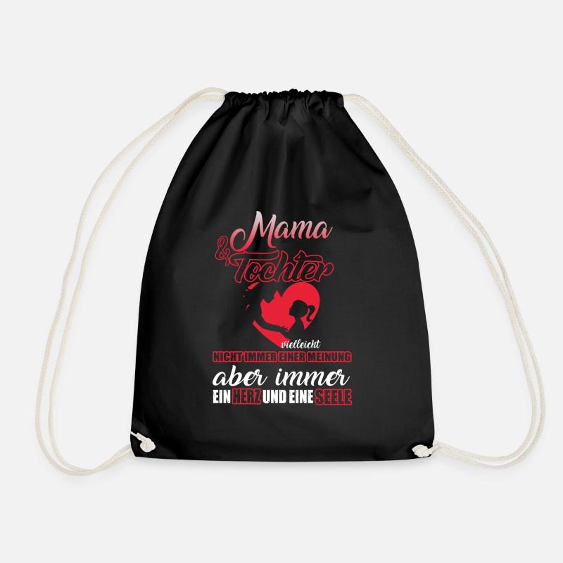 Mama Tochter - Turnbeutel - Schwarz