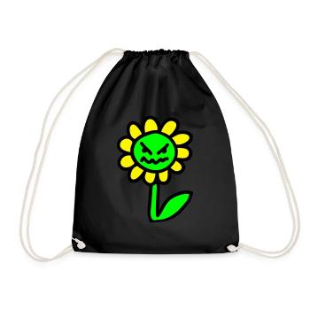 nasty Flower - 3 - Drawstring Bag - black - Front