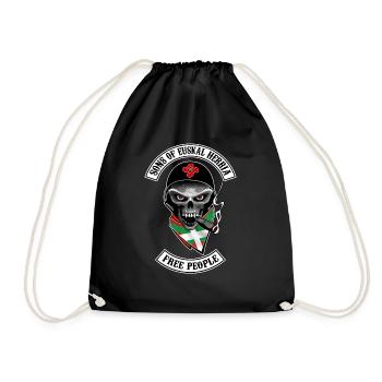 euskal herria design 12 - Drawstring Bag - black - Front