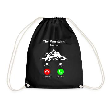 The Mountains Mobile 3 Die Berge rufen an - Turnbeutel - Schwarz - Vorne