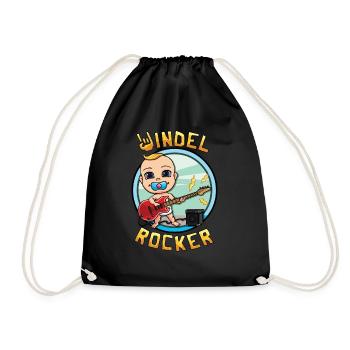 DIAPER ROCKER - Drawstring Bag - black - Front