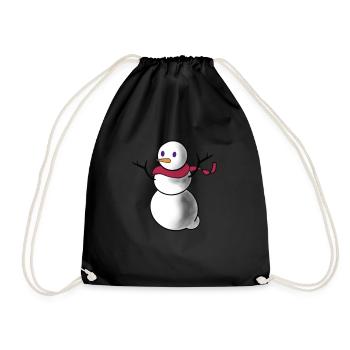 bonhomme de neige - Sac de sport léger - noir - Devant