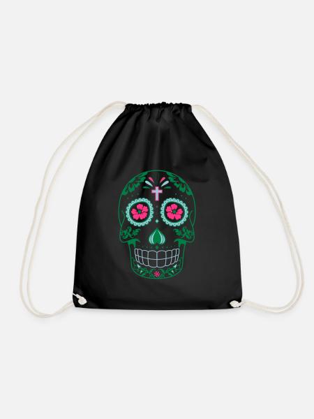 tete de mort mexicaine - Sac de sport léger - noir