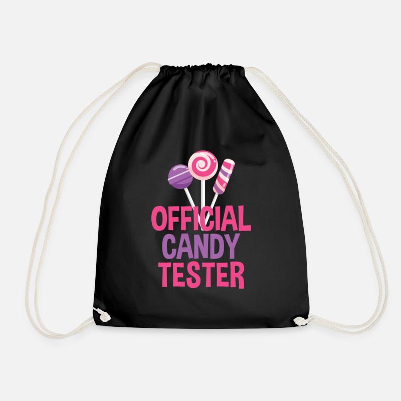 OFFICIAL CANDY TESTER - Drawstring Bag - black