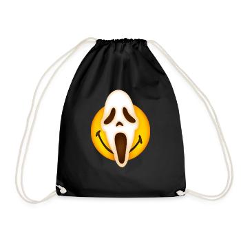 Smiley Scream Mask - Turnbeutel - Schwarz - Vorne