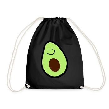 avocado - Turnbeutel - Schwarz - Vorne