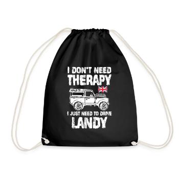 I don't need therapy I just need to drive Landy - Drawstring Bag - black - Front