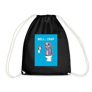 Chaton Sort Toilettes Humour Maine Coon Chat - Sac de sport léger - noir - Devant
