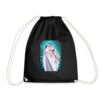 t-shirt Sainte Vierge Marie Madonna - Sac de sport léger - noir - Devant