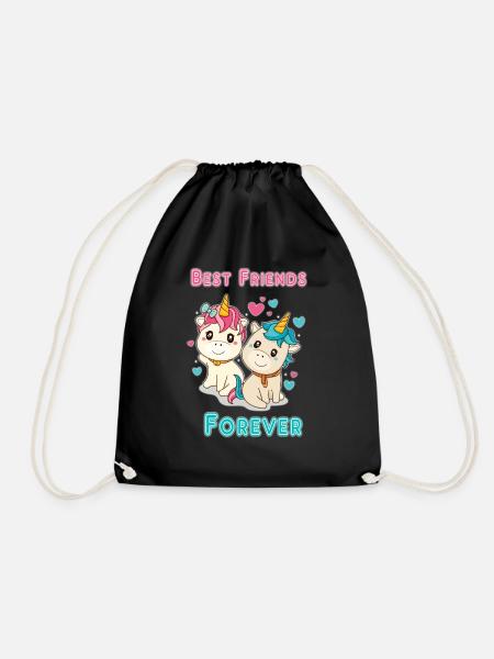 Unicorn - Best Friends forever - best friends - - Drawstring Bag - black
