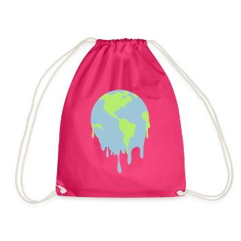 melting land - Drawstring Bag - fuchsia - Front
