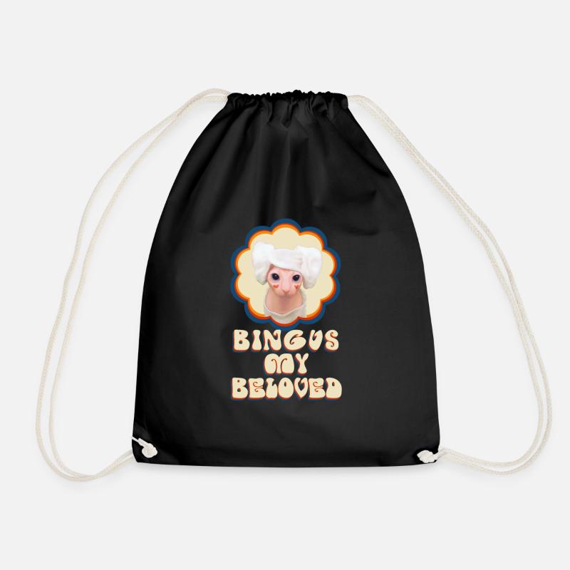 70s Bingus - Drawstring Bag - black