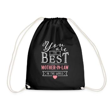 Best mother-in-law Best Mother-in-Law Gift - Drawstring Bag - black - Front