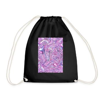 Plastic wrap - Drawstring Bag - black - Front