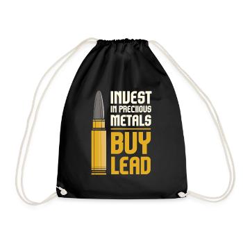 Investment Buy Lead Invest In Precious Metals - Drawstring Bag - black - Front