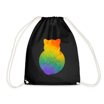Pride Kitty - Drawstring Bag - black - Front