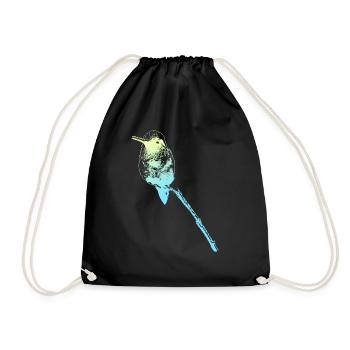 Hummingbird Bird Animal Birds colorful Hummingbirds Nature - Drawstring Bag - black - Front