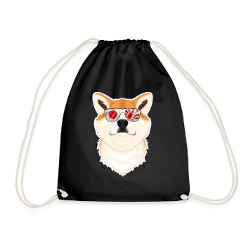 Akita Inu Japan Sunglasses I Japanese Flag - Turnbeutel - Schwarz - Vorne