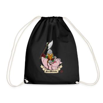 Warrior Dwarf - the Beatable Dwarf - Drawstring Bag - black - Front