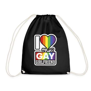 LBGT Drapeau Gay Pride Human Love Girlfriend - Sac de sport léger - noir - Devant