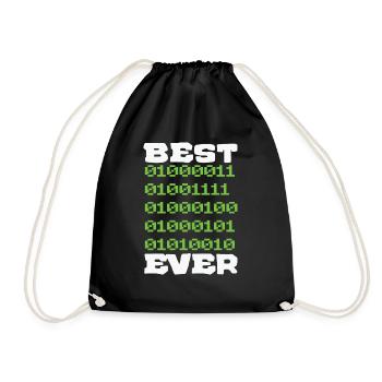 Best Coder ever Father Men Funny Nerd - Turnbeutel - Schwarz - Vorne