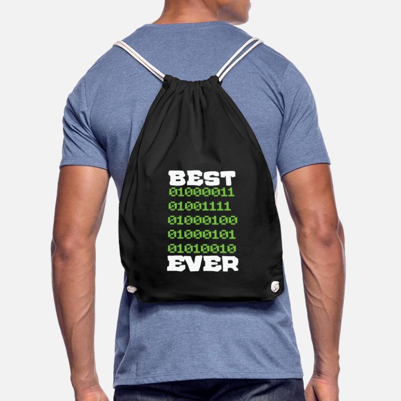 Best Coder ever Father Men Funny Nerd Turnbeutel