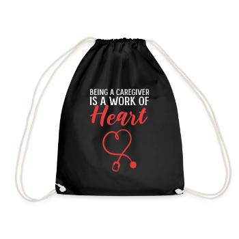 Herzwerk Tender Gift - Drawstring Bag - black - Front
