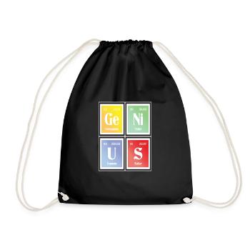 Génie | Tableau périodique des éléments - Sac de sport léger - noir - Devant