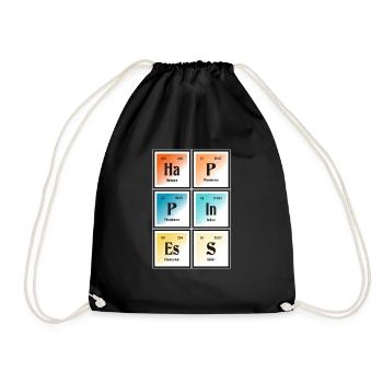 | du bonheur Tableau périodique des éléments - Sac de sport léger - noir - Devant