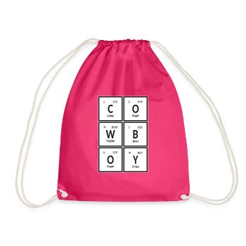 Cowboy | Tableau périodique des éléments - Sac de sport léger - fuchsia - Devant