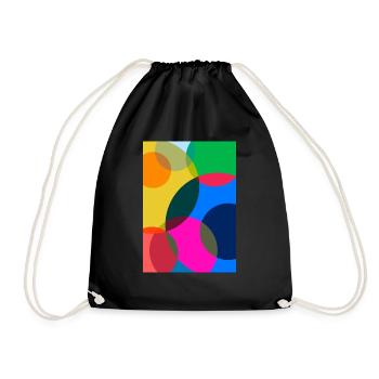 Abstract Painting - Drawstring Bag - black - Front