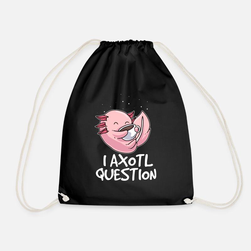 Axolotl Kaffee Trinken I Axotl Question - Turnbeutel - Schwarz