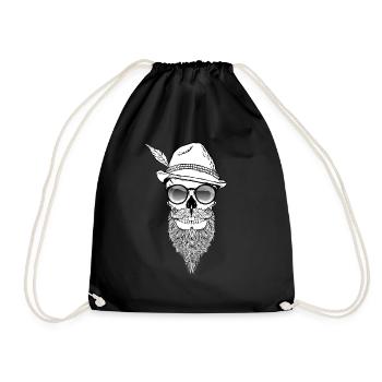 Trachten Hipster - Turnbeutel - Schwarz - Vorne