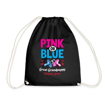 Pink or Blue Great-Grandpappy Loves You Gender - Drawstring Bag - black - Front