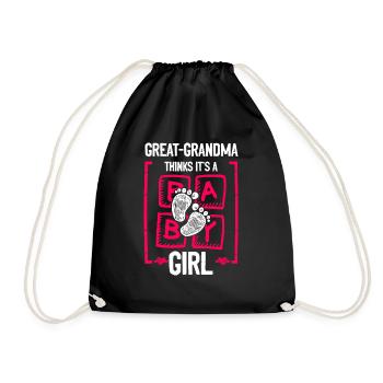 L’arrière-grand-mère pense que c’est une fille qui révèle le genre - Sac de sport léger - noir - Devant