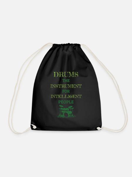 Drums Instrument For Intelligent People Retro Lime - Turnbeutel - Schwarz