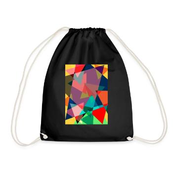 Abstract painting. Abstract paint - Drawstring Bag - black - Front