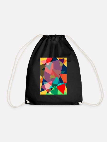 Abstract painting. Abstract paint - Drawstring Bag - black