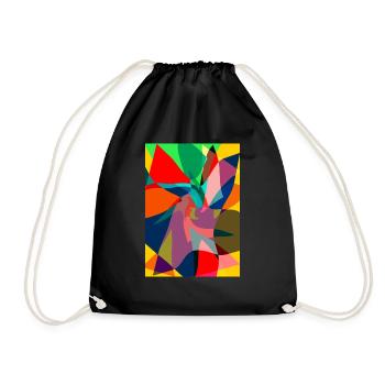 Abstract painting. Abstract paint - Drawstring Bag - black - Front