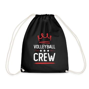 Équipe de volleyball - Sac de sport léger - noir - Devant