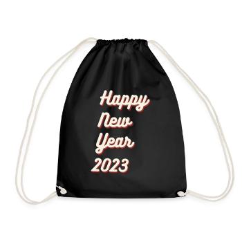 New year 2023 - Turnbeutel - Schwarz - Vorne