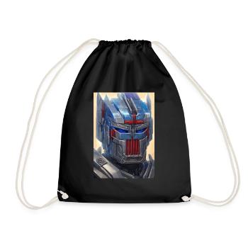 Robot, androïde, cyborg, science-fiction - Sac de sport léger - noir - Devant