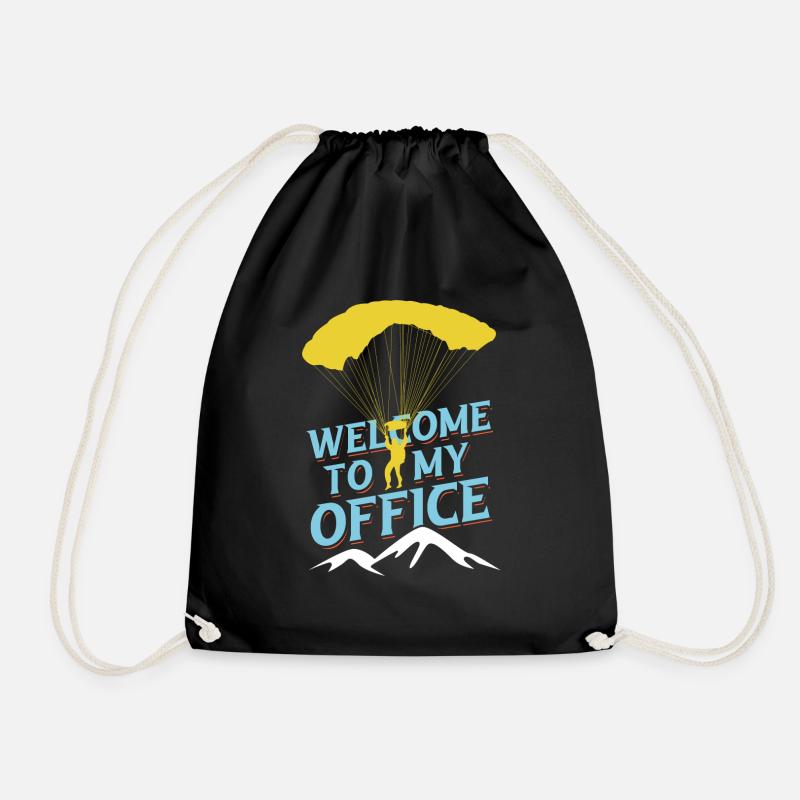 Welcome To My Office Paraglider Paragliding Parach - Turnbeutel - Schwarz