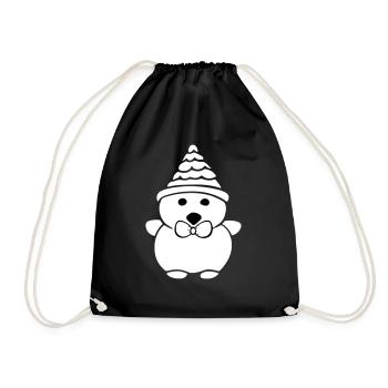 Noël Ours polaire Ours d’hiver Ours des neiges Animal vecteur 0 - Sac de sport léger - noir - Devant