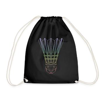 Shuttlecock - Drawstring Bag - black - Front