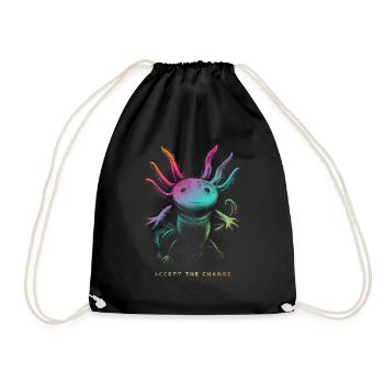 AXOLOTL - Accept the Change - Turnbeutel - Schwarz - Vorne