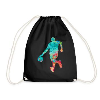 Joueur de basket-ball - PopArt - Sac de sport léger - noir - Devant