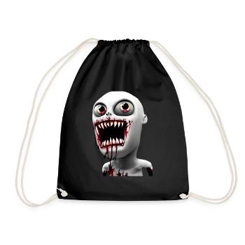 A Cute Cartoon Zombie No Coffee #3 - Turnbeutel - Schwarz - Vorne