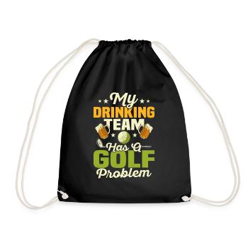 Mon équipe de buveurs a un problème de golf Par Tee Golfin - Sac de sport léger - noir - Devant