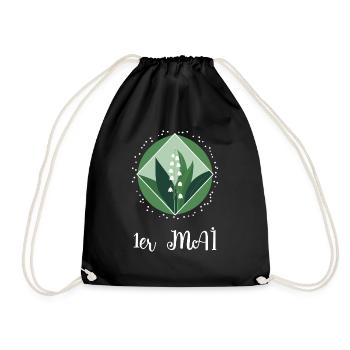 Muguet du 1er Mai - Sac de sport léger - noir - Devant